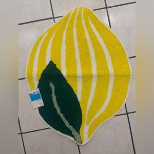 Room Essentials Vibrant Yellow and Green Leaf Bath Mat